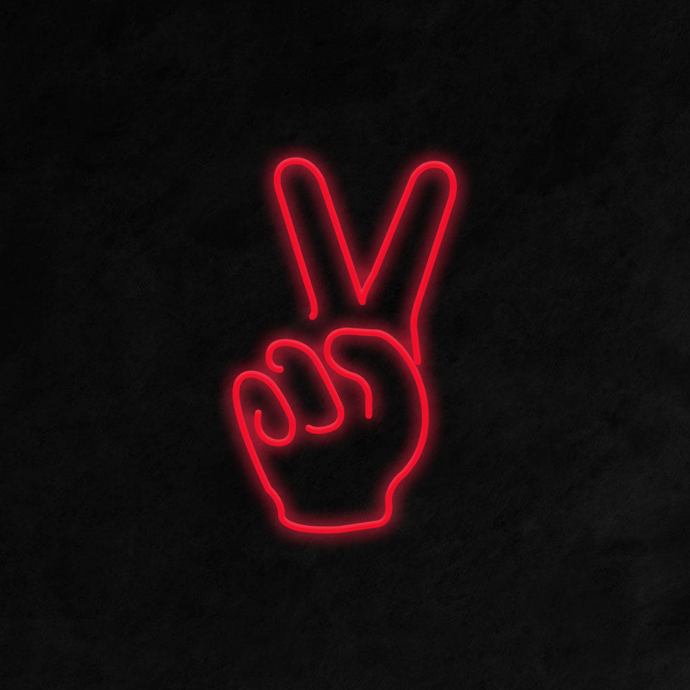 Gallina desconcertado Cargado Peace Fingers - LED Neon Signs – MakeNeon