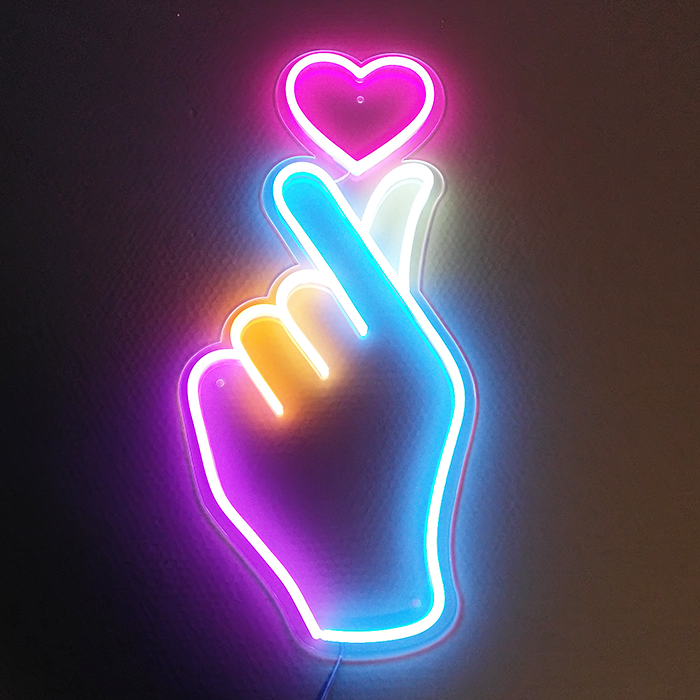 Finger Heart - LED Neon Signs – MakeNeonSign