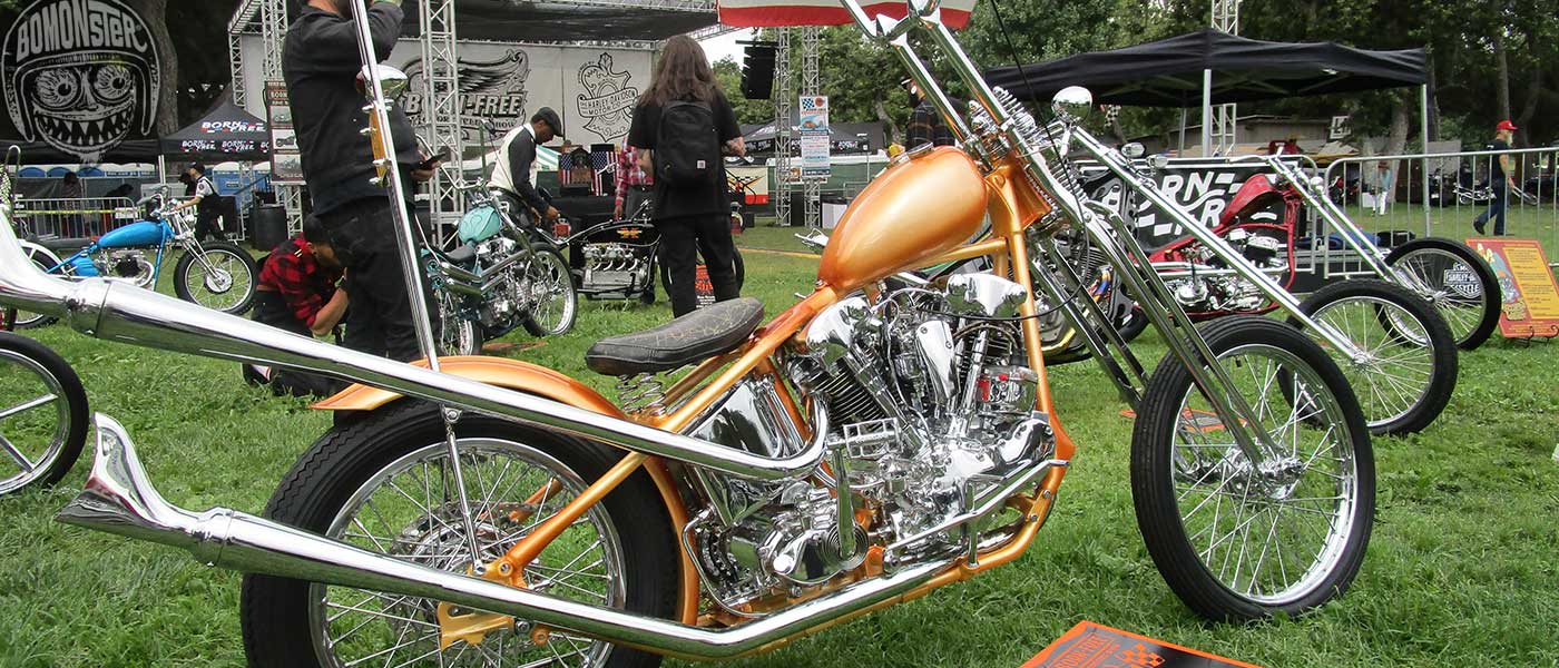 harley chopper at born free show by bomonster