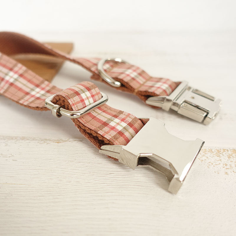 Personalized Plaid Dog Collars