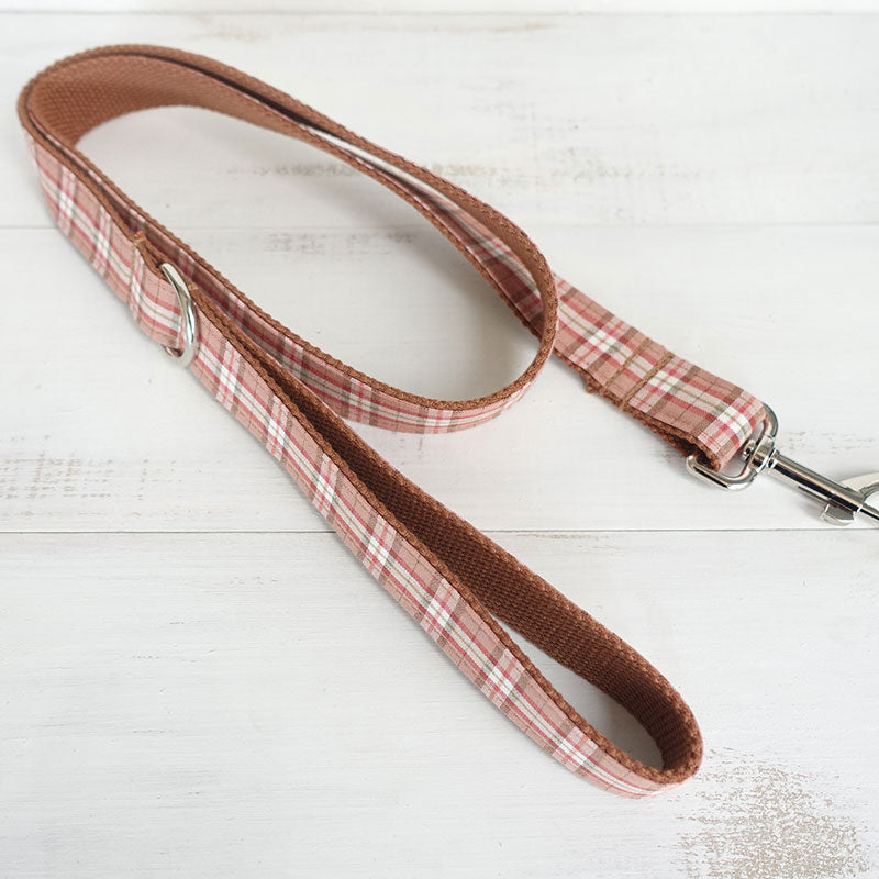 cute orange plaid dog leash