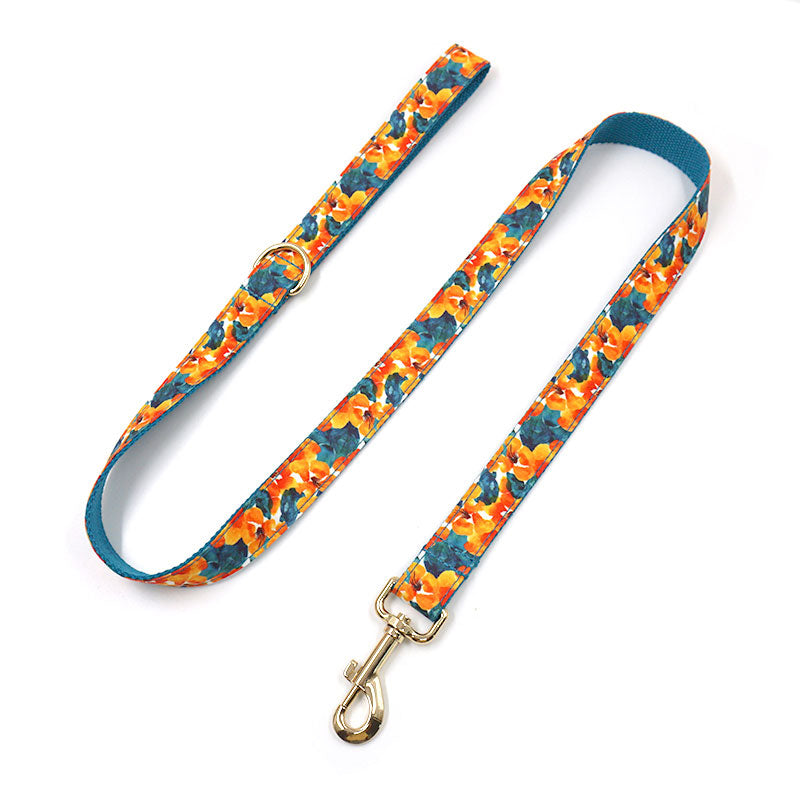 petduro dog leash blue hawaii golg buckle