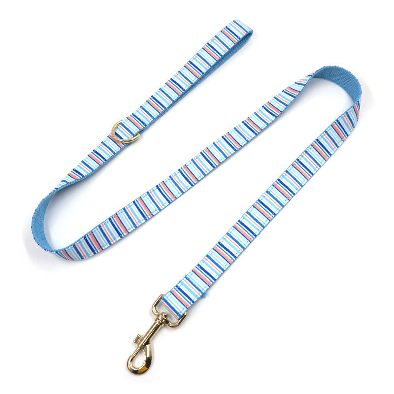 petduro cute dog leash blue stripe