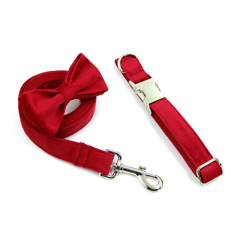 petduro custom dog leash set red velvet