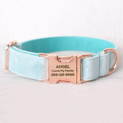 PETDURO Personalized Cat Collar with Bow Tie Gold Buckle Pink Velvet