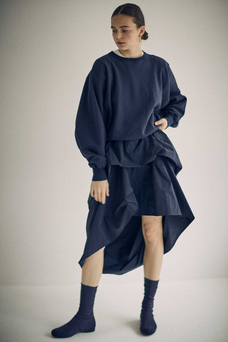 SEA TYPEWRITER DRAPE SKIRT