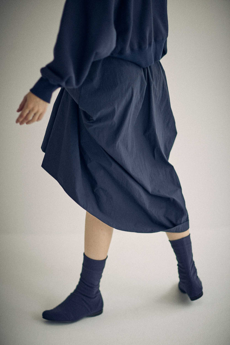 SEA TYPEWRITER DRAPE SKIRT