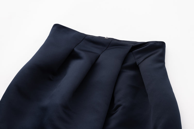 SEA HEAVY SATIN “ORIGAMI” SKIRT