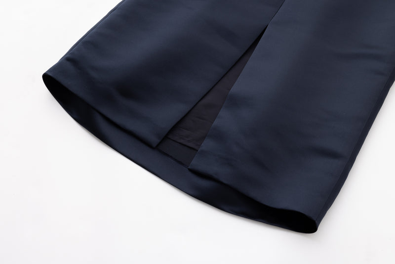 SEA HEAVY SATIN “ORIGAMI” SKIRT