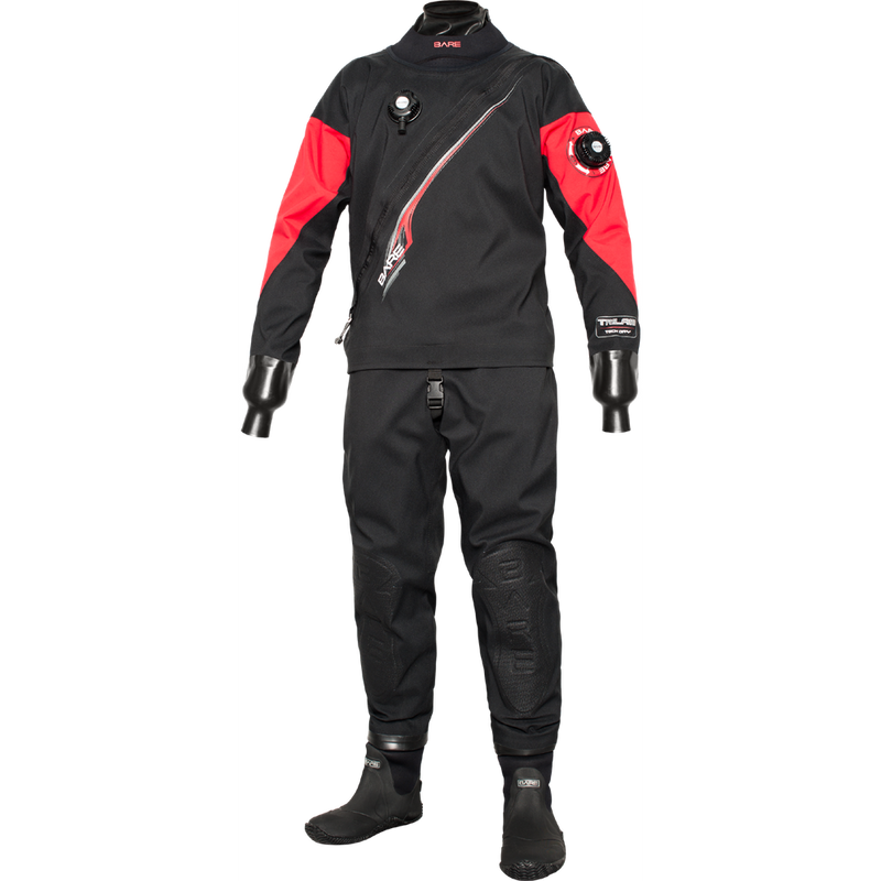 Bare Trilam Tech Dry Lightweight Mens Drysuit-Red