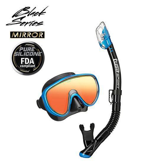Tusa Powerview Mirrored Dive Mask and Snorkel Combo (UM-24/USP-250)