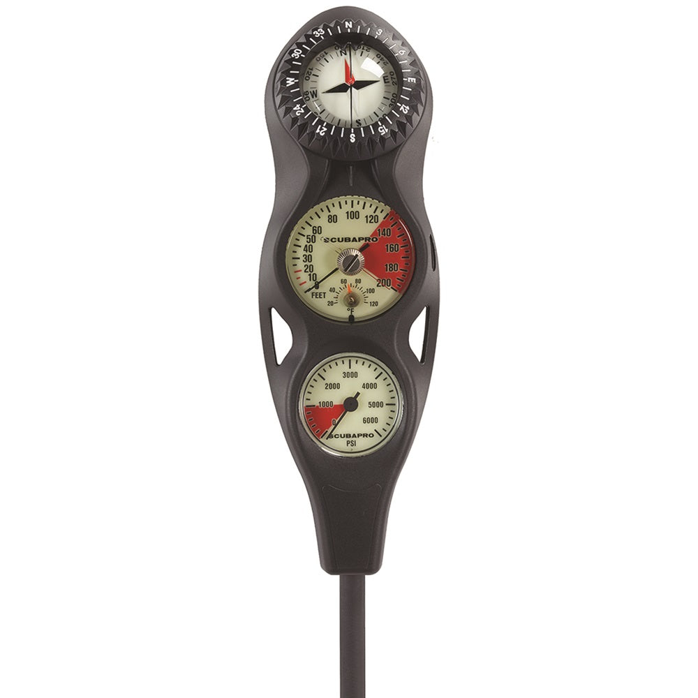 Scubapro 2-Gauge In-Line Compact Plastic Pressure Gauge, Standard Dept