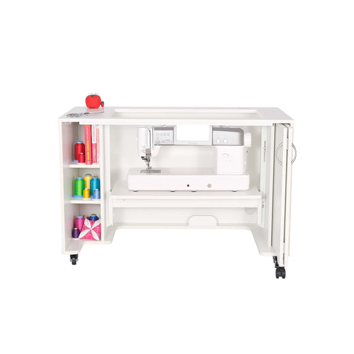 Kangaroo Sewing Furniture Kangaroo & Joey Sewing Cabinet with Kiwi Storage Caddy - Ash White