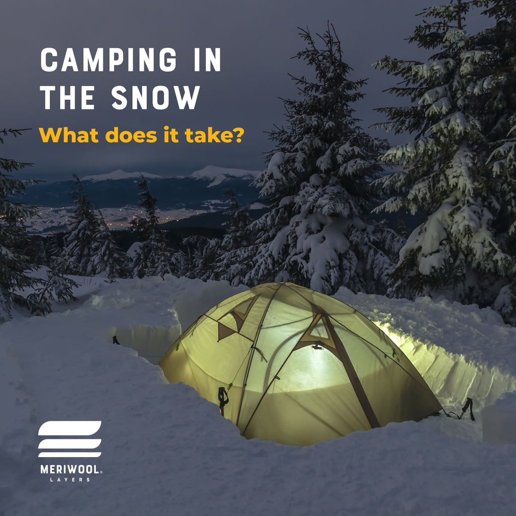 camping on the snow