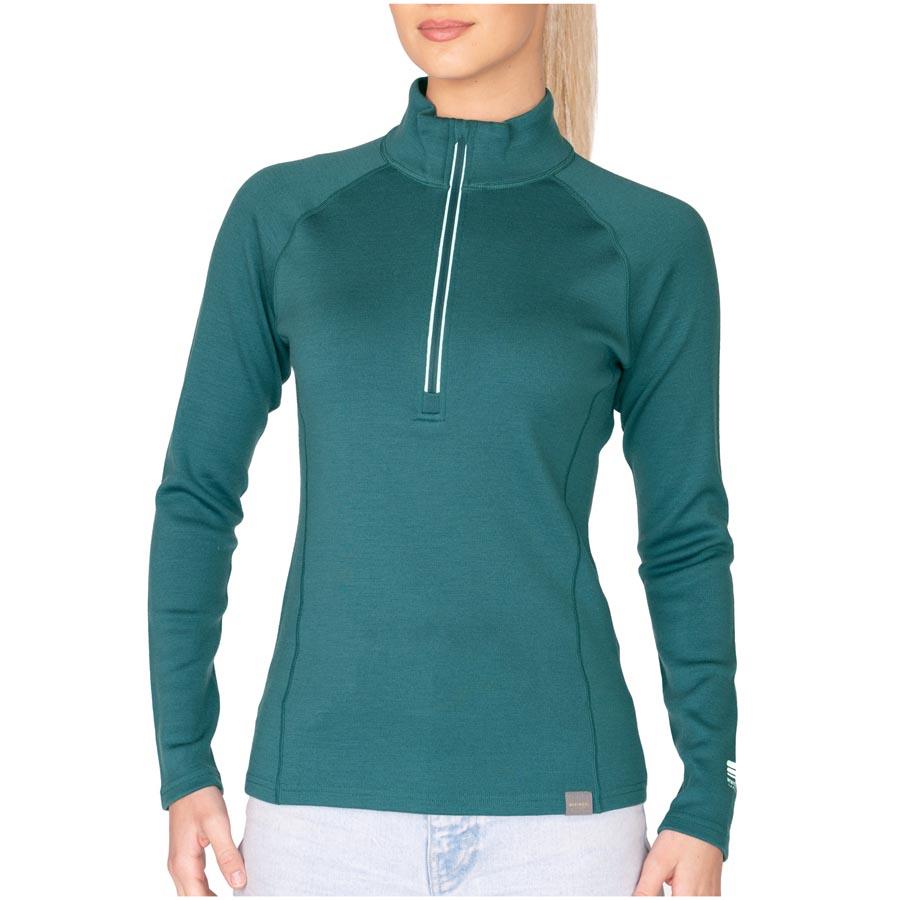 Women's Heavyweight Merino Wool Half Zip Sweater | Meriwool