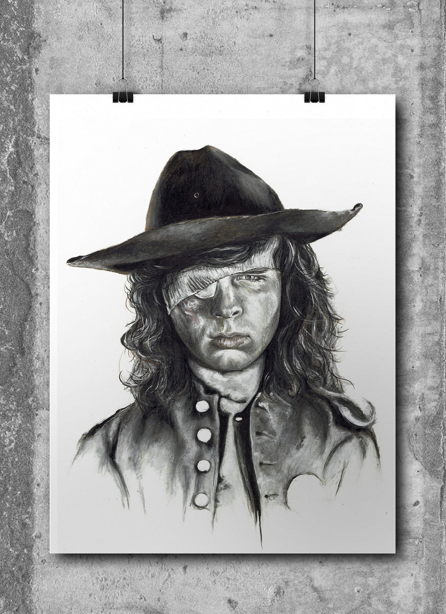 Carl Grimes/The Walking Dead/Limited Edition/Hand Drawing by Wil Shrik