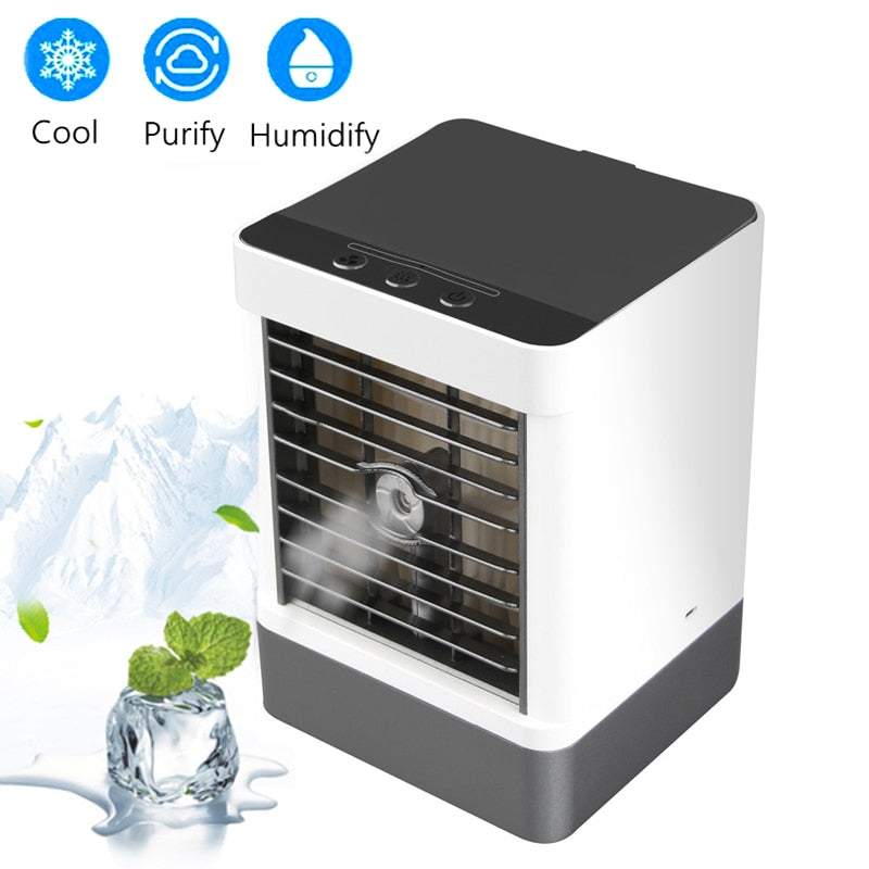 Table Usb Air Cooler New Portable Air Conditioner Humidifier Office Summer 3 Files Wind Speed Bedroom Mini Air Conditioning Fan