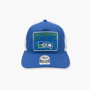 Mitchell & Ness Seattle Seahawks Classic Arch Snapback Adjustable Hat -  Gray/Royal Blue
