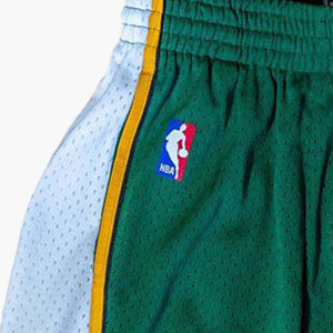 Youth Mitchell & Ness Gold/Green Seattle SuperSonics Hardwood Classics  Fadeaway Reload 3.0 Swingman Shorts