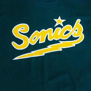 Seattle SuperSonics Dark Green Rocket Ship Premium T-Shirt