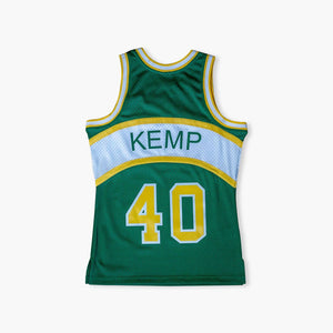 Seattle SuperSonics Shawn Kemp 1996 Cream Swingman Jersey, 3XL