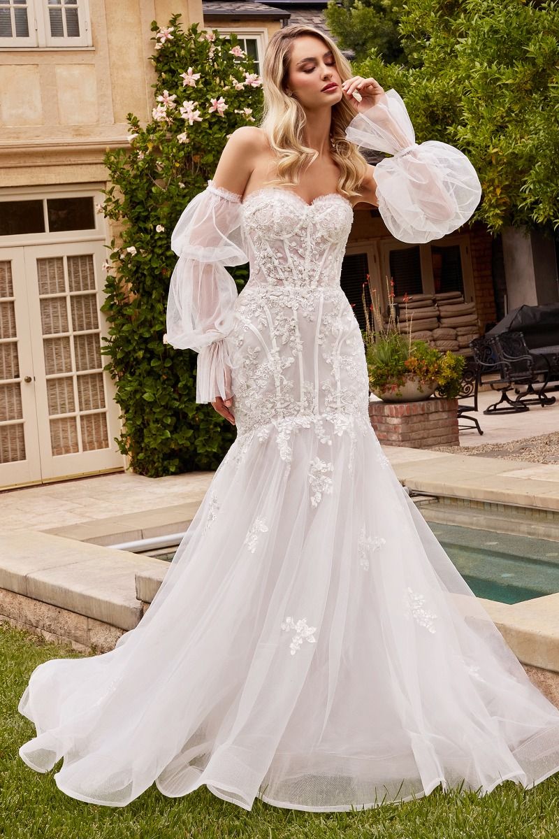Charming Off Shoulder Black and White Mermaid Applique Bridesmaid Dres –  OkBridal