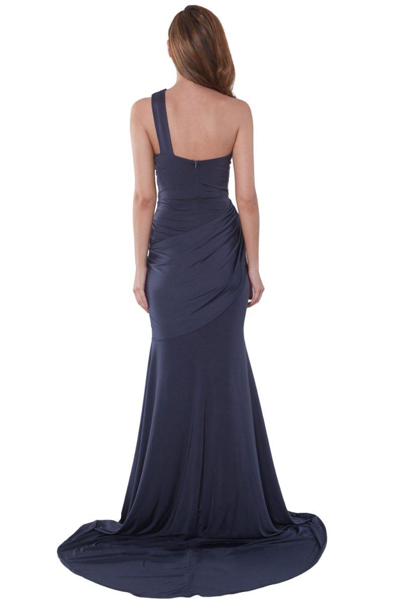 Pia Gladys Perey GARYN Silk Jersey Asymmetric One Shoulder Mermaid Bridesmaid Dress