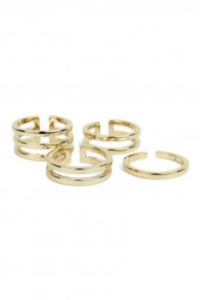 Bowie Accessories Symmetry Stackable Ring in Gold