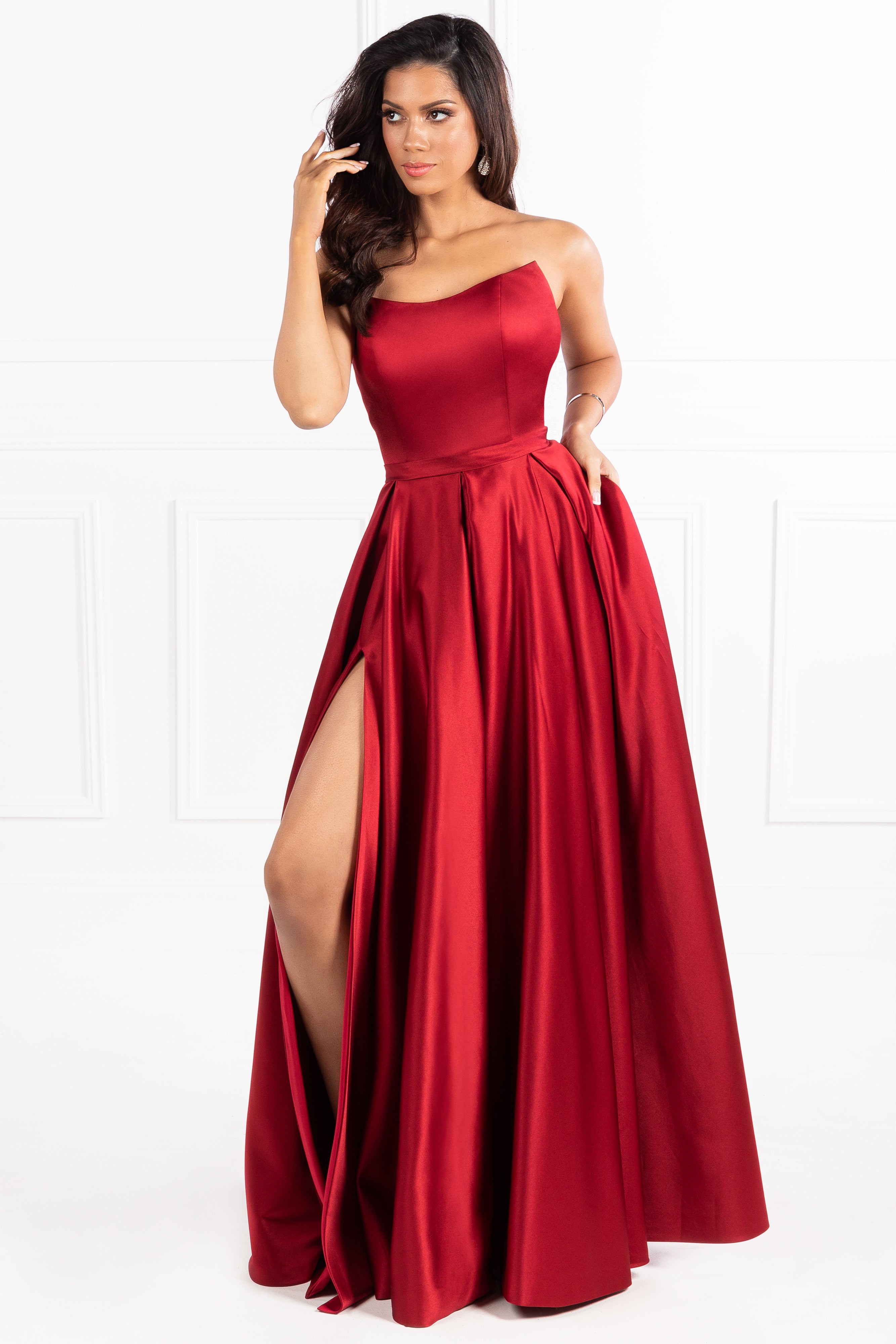 Honey Couture VICTORIA Strapless A Line Ballgown Made To Order Formal Dress