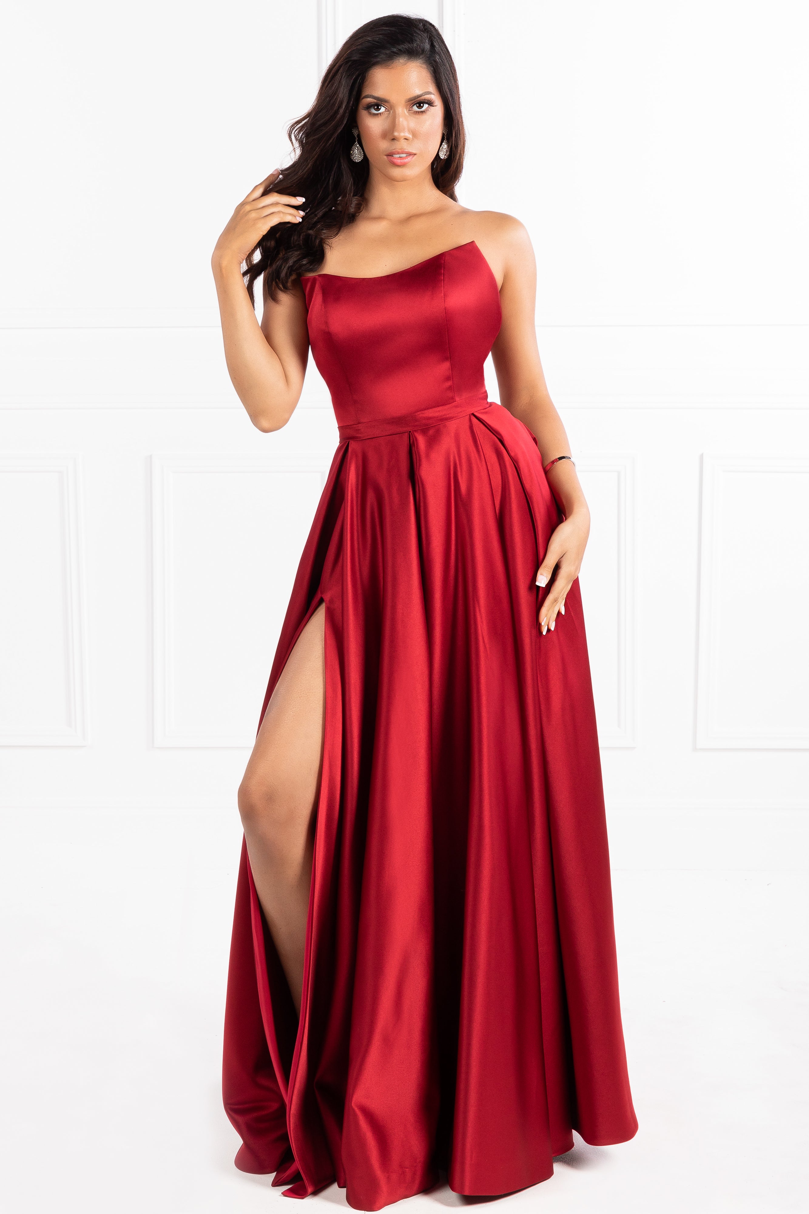 Honey Couture VICTORIA Strapless A Line Ballgown Made To Order Formal Dress