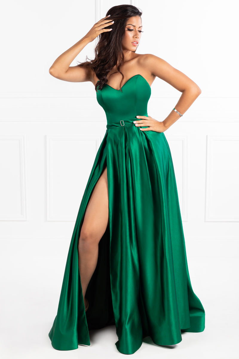 Honey Couture HELENA Strapless A Line Gown Made To Order Formal Dress ...