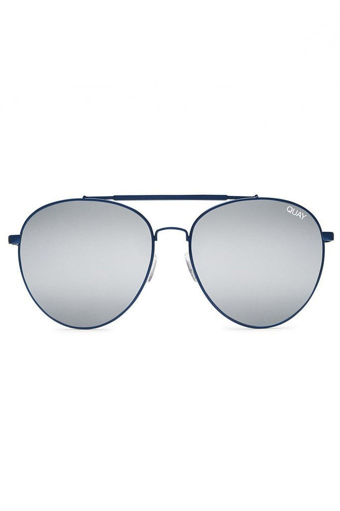 Quay Australia LICKETY SPLIT Blue Silver Designer Sunglasses