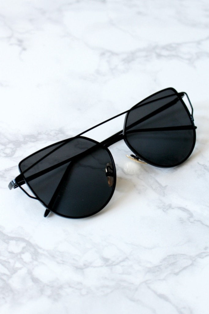 Honey Couture KOURTNEY Black on Black Sunglasses