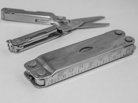 A classic Leatherman pocket survival tool.