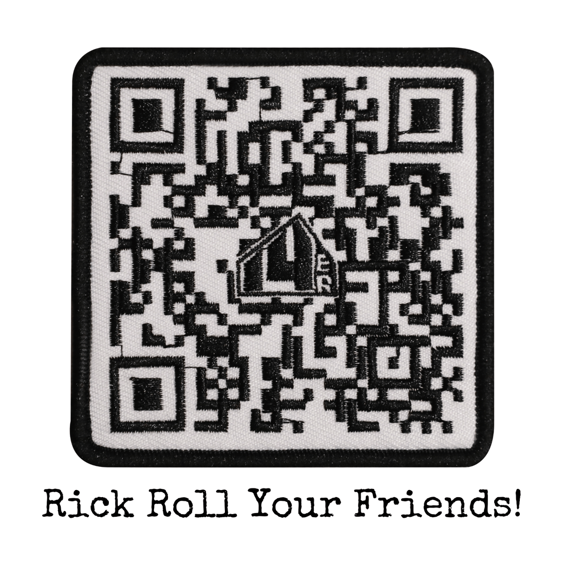 Rick Roll QR Code Funny Morale Patch Hook and Loop Custom Patch 2x3 Made in  the USA 