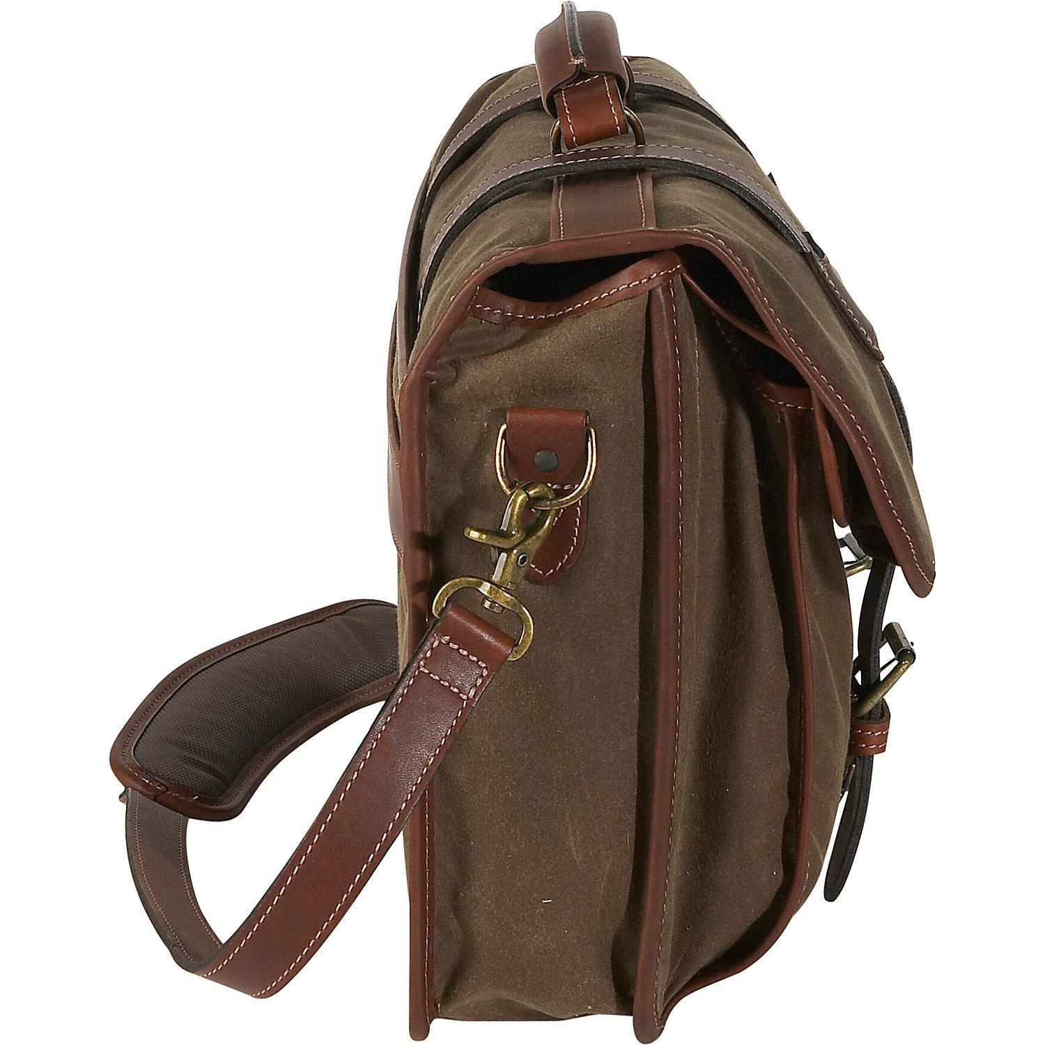 korchmar garfield waxed canvas laptop messenger