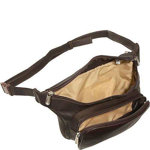 piel leather large classic waist bag