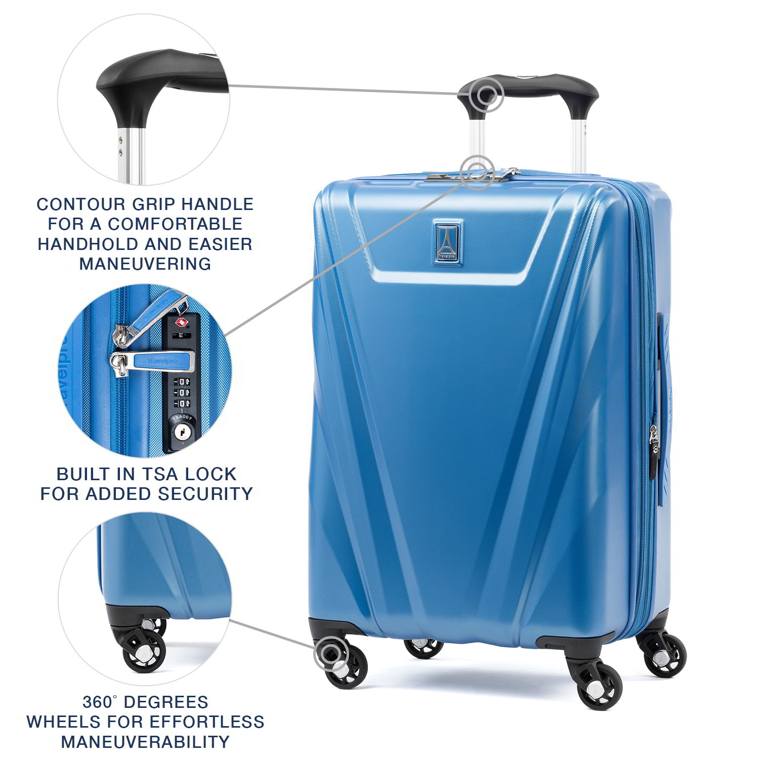 travelpro carry on hardside spinner