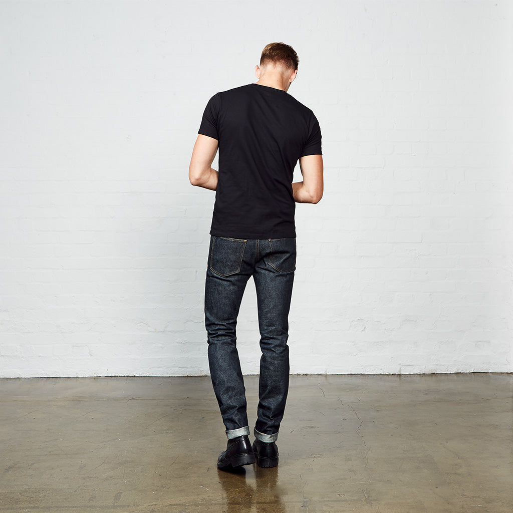 mens skinny selvedge denim