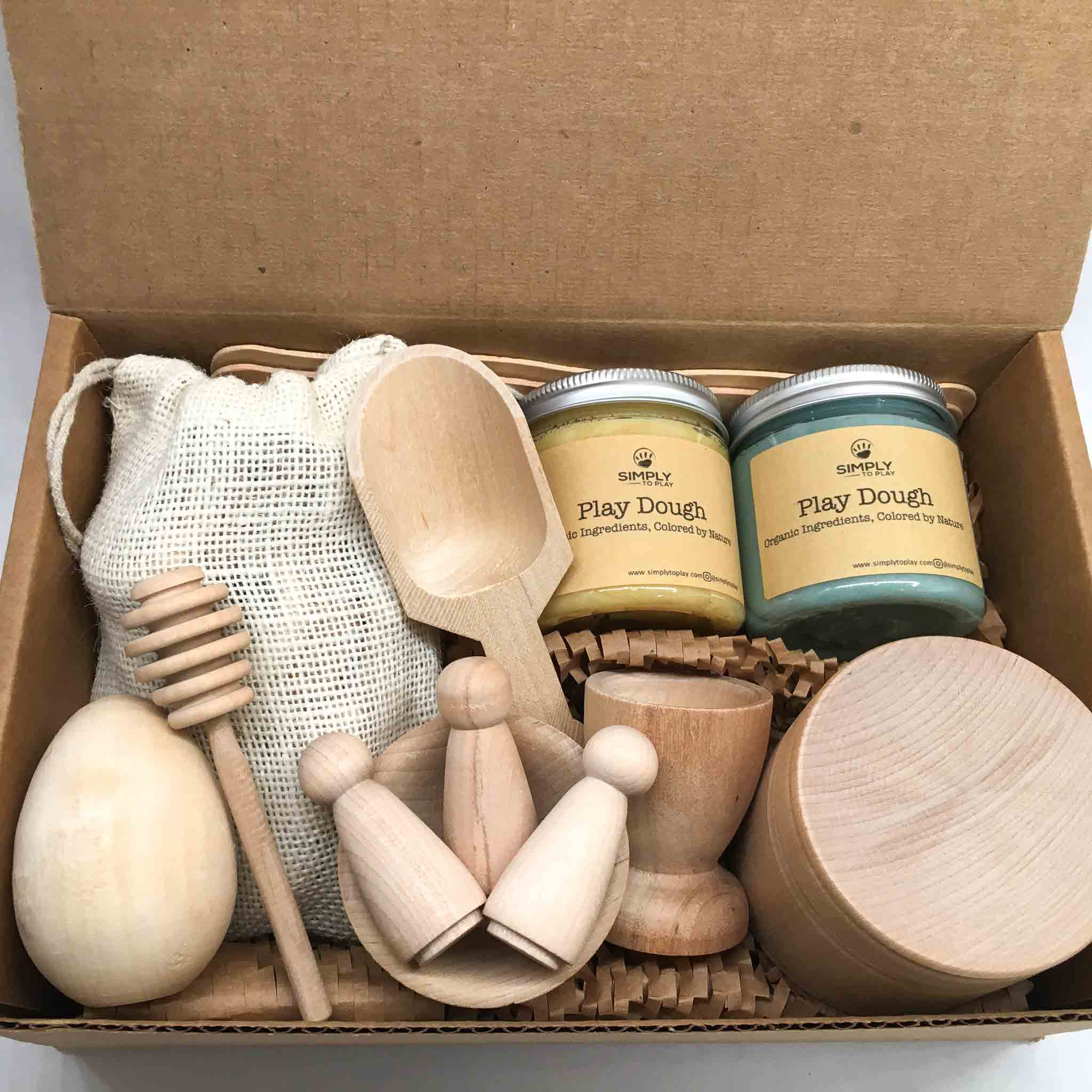 wood play dough tools