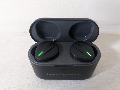 True wireless Bluetooth ANC Active Noise Cancellation Beyerdynamic  Free Byrd in ear in-ear Headphones and charging case