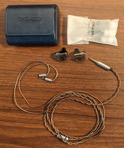 Linsoul ThieAudio Elixir IEMs I.E.M. In Ear Monitors Monitor Litz audio cable silicone and foam ear tips blue leather carrying case unboxing 