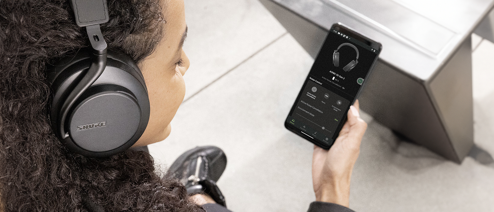 Shure AONIC 50 Gen 2 Wireless Noise Cancelling Headphones custom app