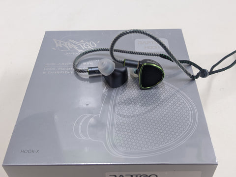 Caixa Hook-X, embalagem, em monitores de ouvido, IEM's, IEM, hi-fi, hi-fi, Planar, condução óssea, fones de ouvido, fones de ouvido