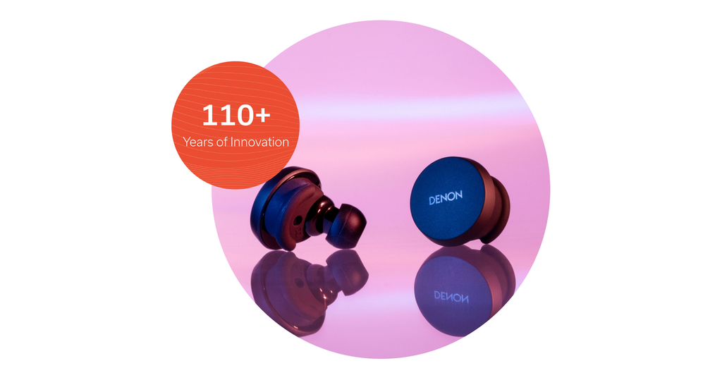 Denon PerL True Wireless Active Noise Cancelling Earbuds 110 Years of Innovation