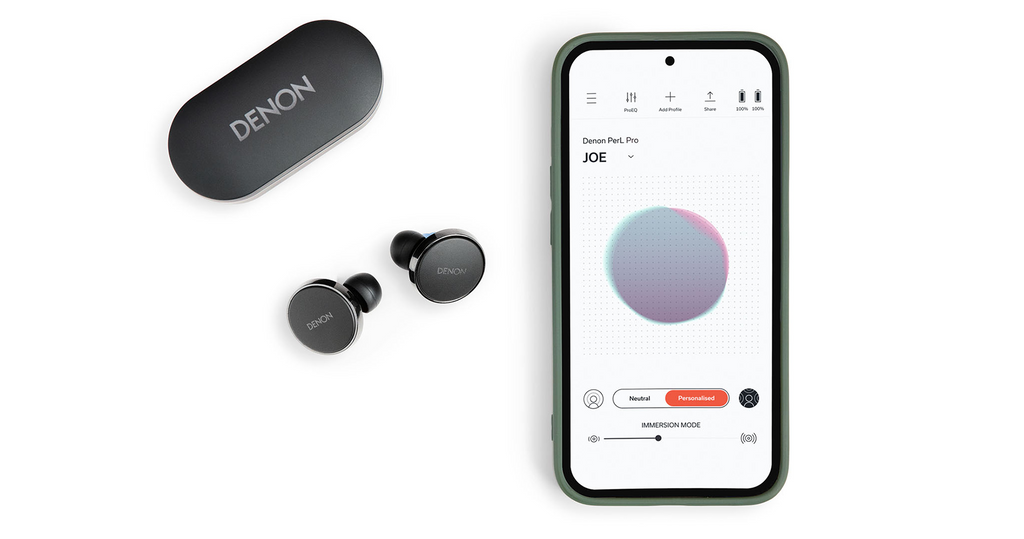 Denon PerL Pro True Wireless Active Noise Cancelling Earbuds App