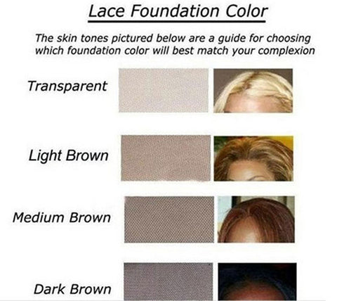 Image result for medium brown lace vs transparent