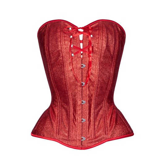 Iridescent Red Overbust Corset, Slim Silhouette, Regular – Timeless Trends