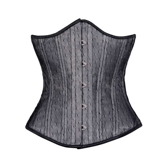 Plus Silver Metallic Boned Corset Top