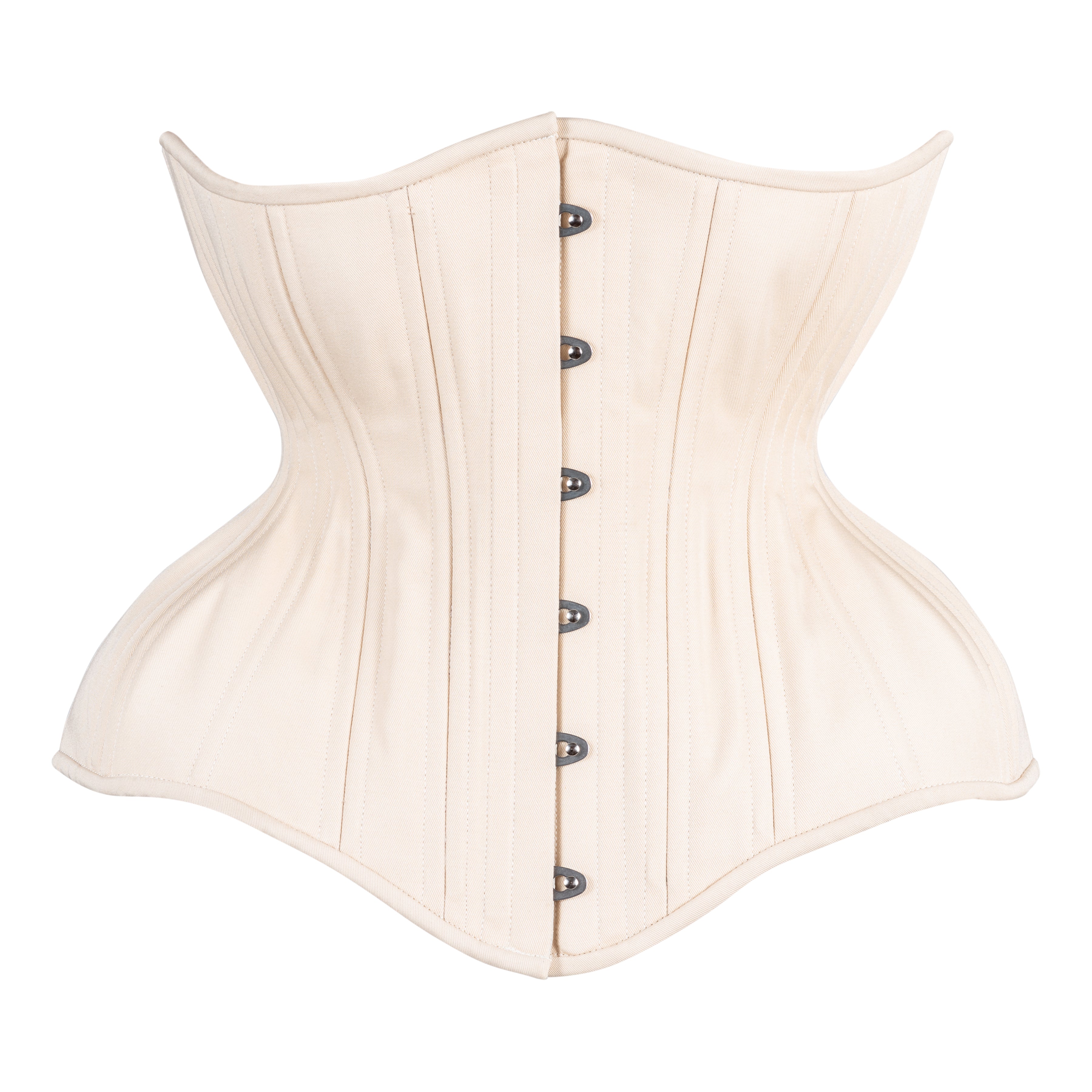 Beige Cotton Cupped Corset, Gemini Silhouette, Long – Timeless Trends